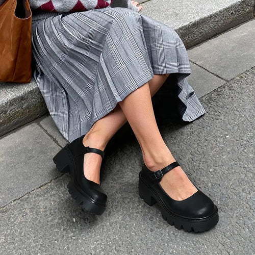 Retro Chunky Platform Mary Janes