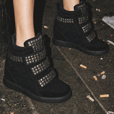 Ambient Wedge Sneakers With Studs