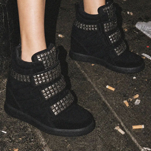 Ambient Wedge Sneakers With Studs