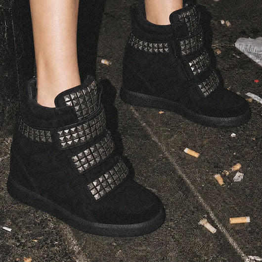 Ambient Wedge Sneakers With Studs