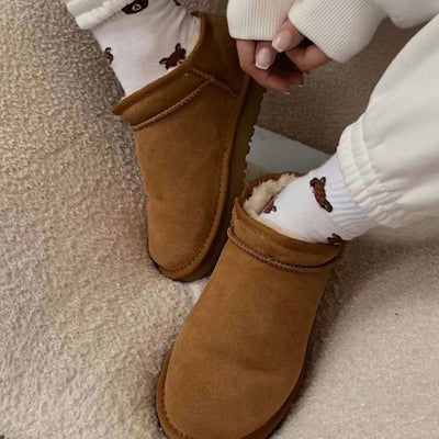 Water-Resistant Warm Fleece Ankle Snow Boots