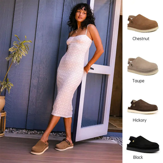 Cozy Platform Backstrap Mules Clogs