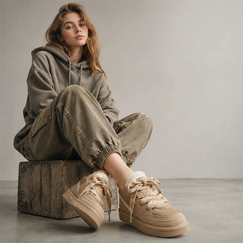 Women's Cozy Plush-Lined Winter Sneakers