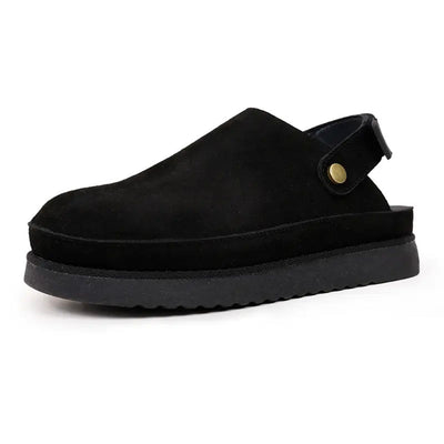 Cozy Platform Backstrap Mules Clogs