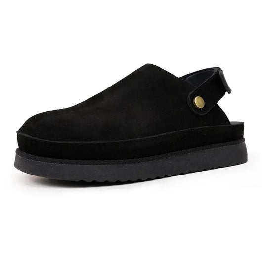 Cozy Platform Backstrap Mules Clogs