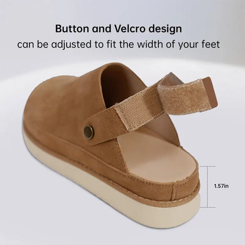 Cozy Platform Backstrap Mules Clogs
