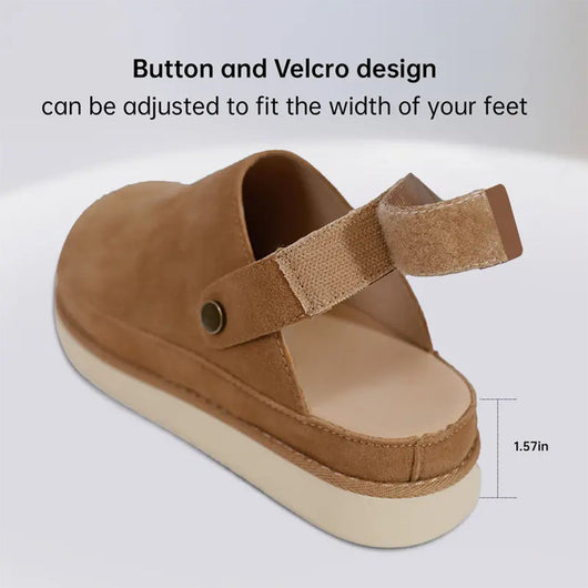 Cozy Platform Backstrap Mules Clogs