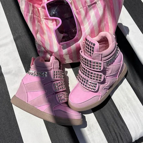 Ambient Wedge Sneakers With Studs