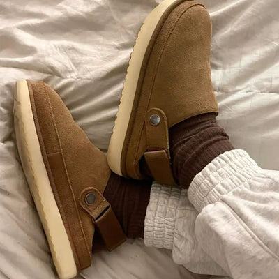 Cozy Platform Backstrap Mules Clogs