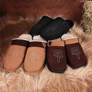 Cowboy Boot Slip-On House Slippers