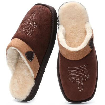 Cowboy Boot Slip-On House Slippers