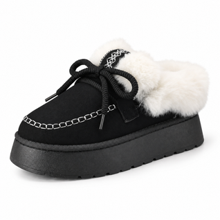 Fleece-Lined Platform Mule