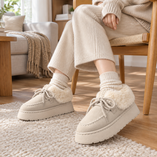Fleece-Lined Platform Mule
