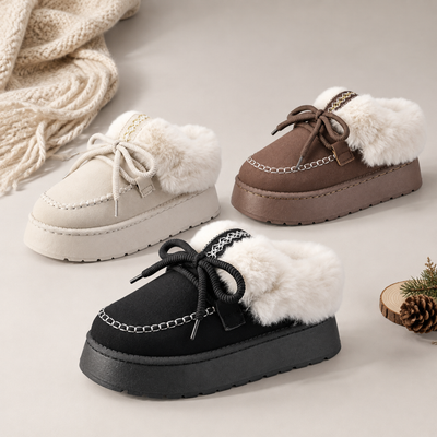 Fleece-Lined Platform Mule