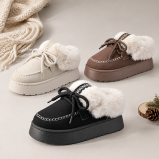 Fleece-Lined Platform Mule