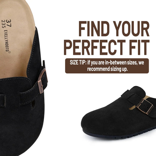 Suede Cork Comfort Clogs