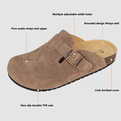 Suede Cork Comfort Clogs
