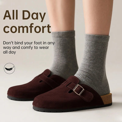 Suede Cork Comfort Clogs