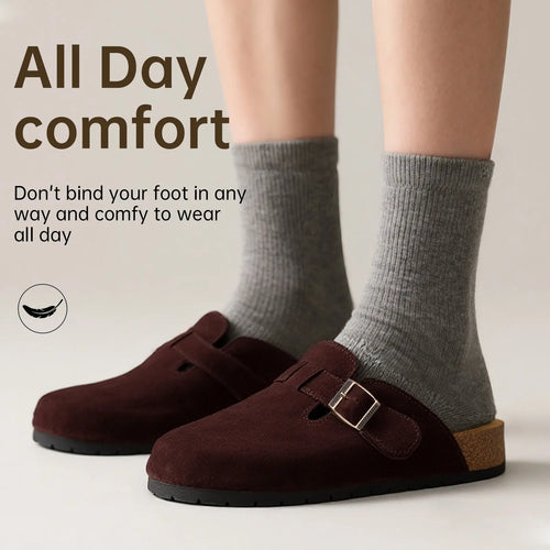 Suede Cork Comfort Clogs