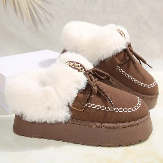 Fleece-Lined Platform Mule