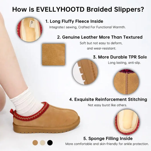 CozyLift Braided Mini Boots