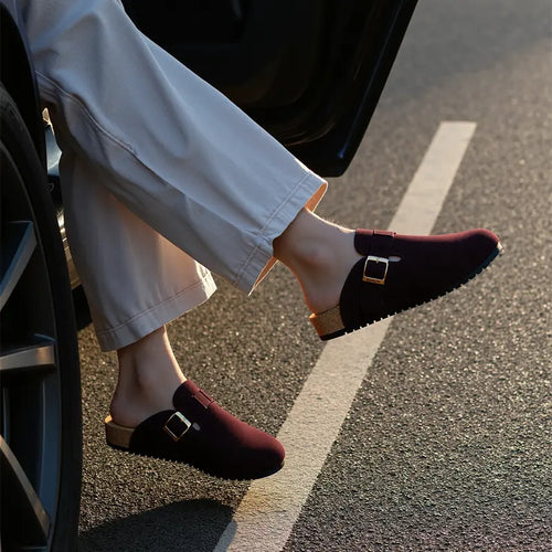 Suede Cork Comfort Clogs